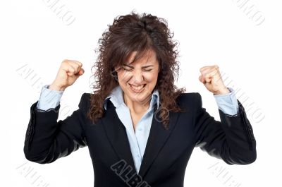 Angered businesswoman
