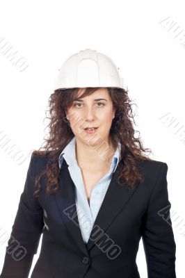 Serious female architect