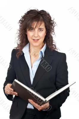 Business woman with book