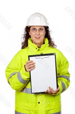 Showing a blank sheet