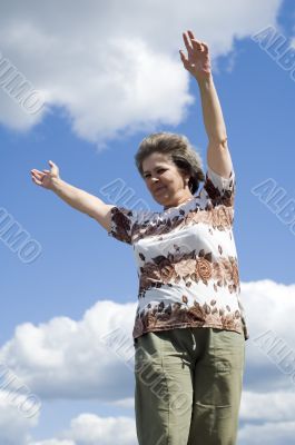 Woman and wind