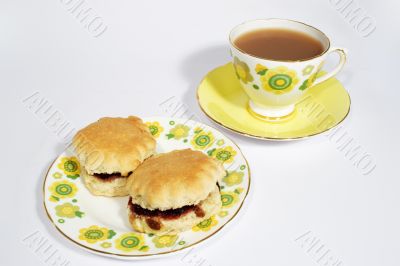 Two scones and a drimk