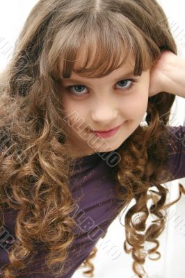 Portrait on light background.