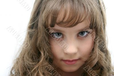 Portrait on light background.