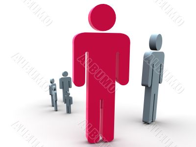 Silhouette of the person.