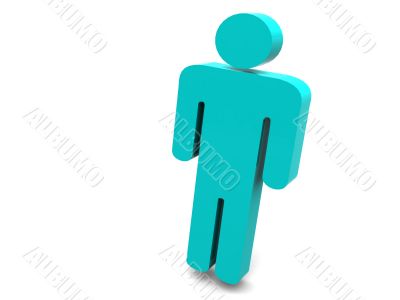 Silhouette of the person.