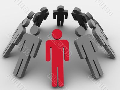 Silhouette of the person.