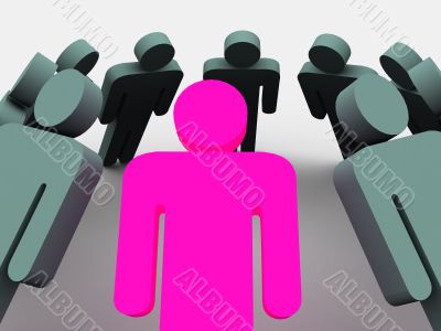 Silhouette of the person.