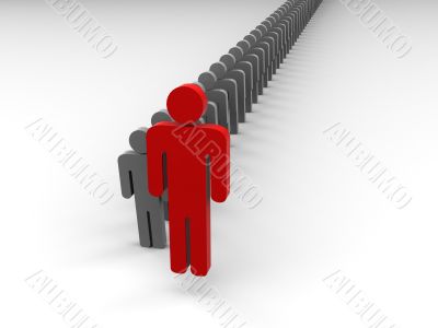 Silhouette of the person.