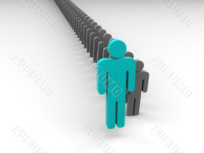 Silhouette of the person.