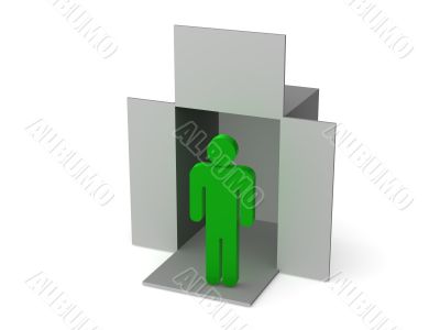 Silhouette of the person.