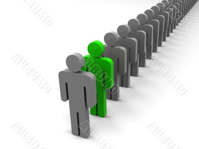 Silhouette of the person.