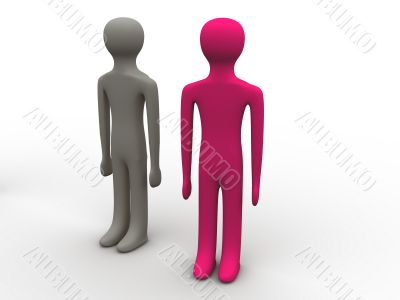 Silhouette of the person.