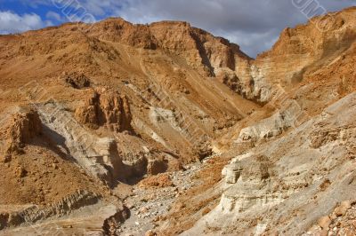 The dried up stream.