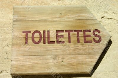 French toilet sign