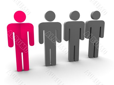 Silhouette of the person.