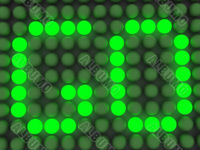 word on the electronic display. go