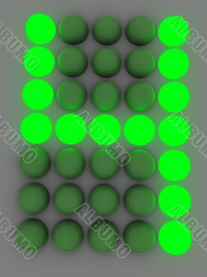 figure on the electronic display. Four