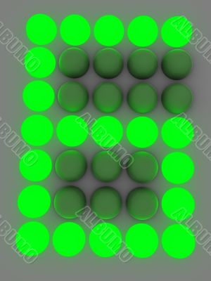 figure on the electronic display. Six