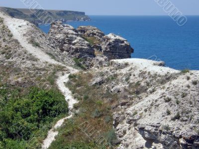 Beautiful sea coast. The western Crimea.