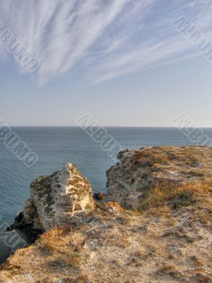 Beautiful sea coast. The western Crimea.