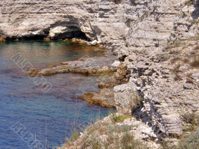 Beautiful sea coast. The western Crimea.