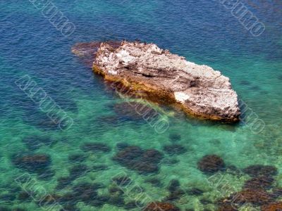 Beautiful sea coast. The western Crimea.