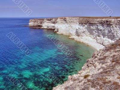 Beautiful sea coast. The western Crimea.