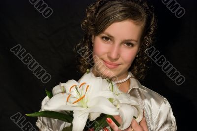 The girl with florets