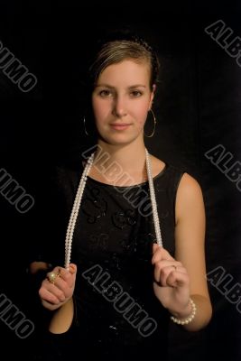 The girl in black