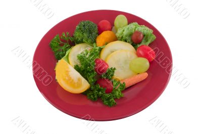 fruit and vegetable snack plate