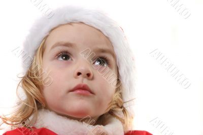 little girl in winter hat