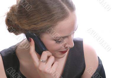 pretty with cell phone
