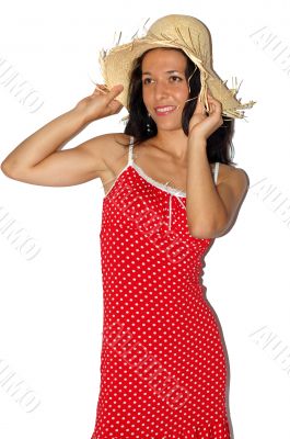 Girl with a straw hat