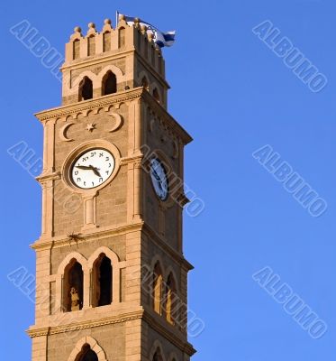 Clock tower in old Akko