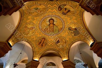 Mosaic ceiling in Jerusalem