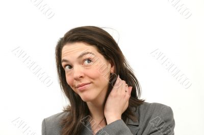 Happy business woman