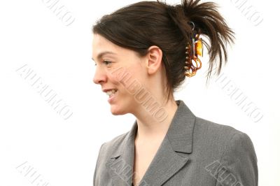 Happy business woman