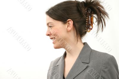 Happy business woman
