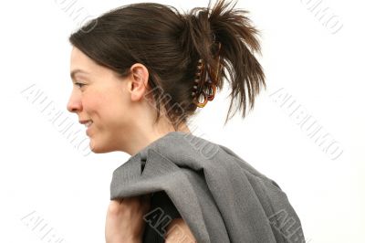 Happy business woman