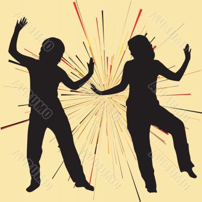 Dancing silhouettes