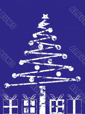 Grunge christmas tree