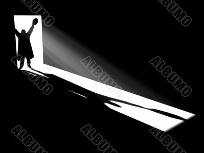 Silhouette in doors