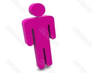 Silhouette of the person.