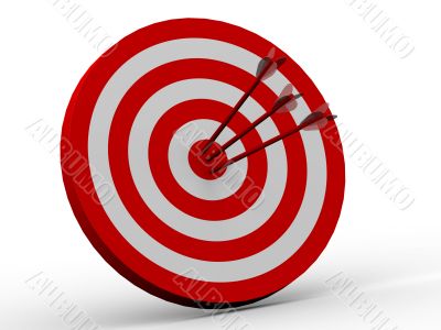 Row Red and White target