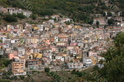 Pastel houses on hillside