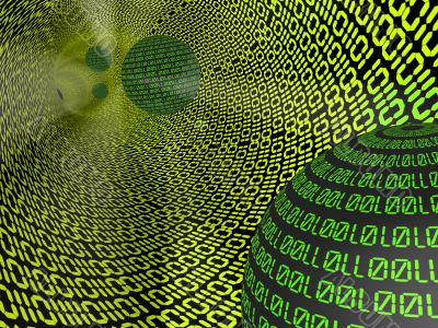 Digital code. 3d