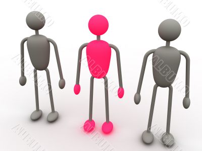 Silhouette of the person.