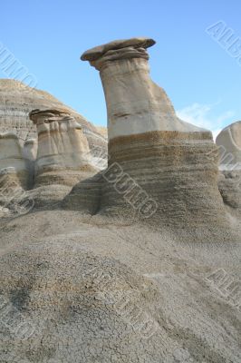 Hoo doos, eroded volcanic formations