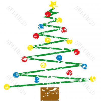 Grunge christmas tree